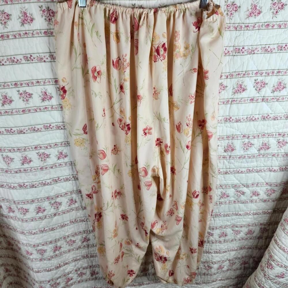 Avenue Body Floral Print Lounge Pants Elastic Waist Lightweight Plus Size